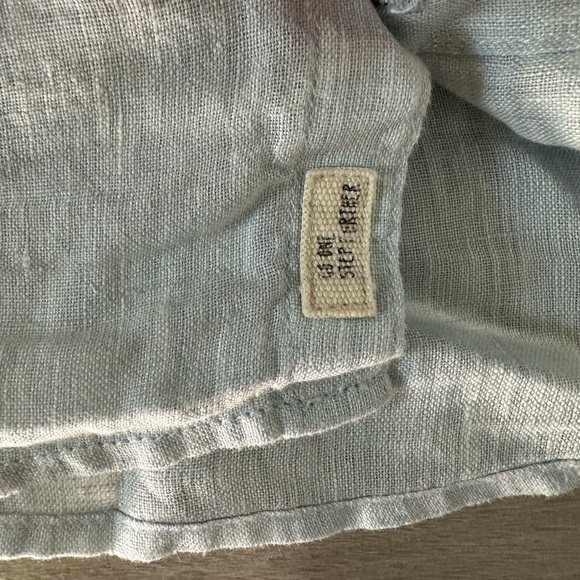 Zara Boys Light Blue Linen Button-Up Shirt 3-4 Years Long Sleeve - Picture 3 of 5